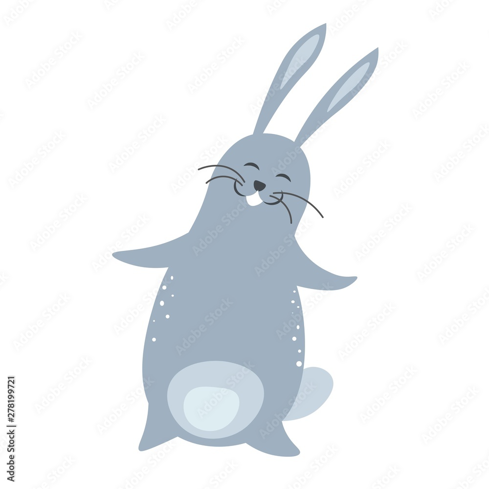 Fat bunny funny rabbit isolated forest animal Fat bunny funny rabbit isolated forest animal