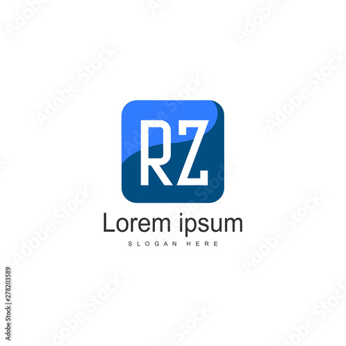 Free Download Initial RZ logo template with modern frame. Minimalist RZ letter logo vector illustration - GFXLoad
