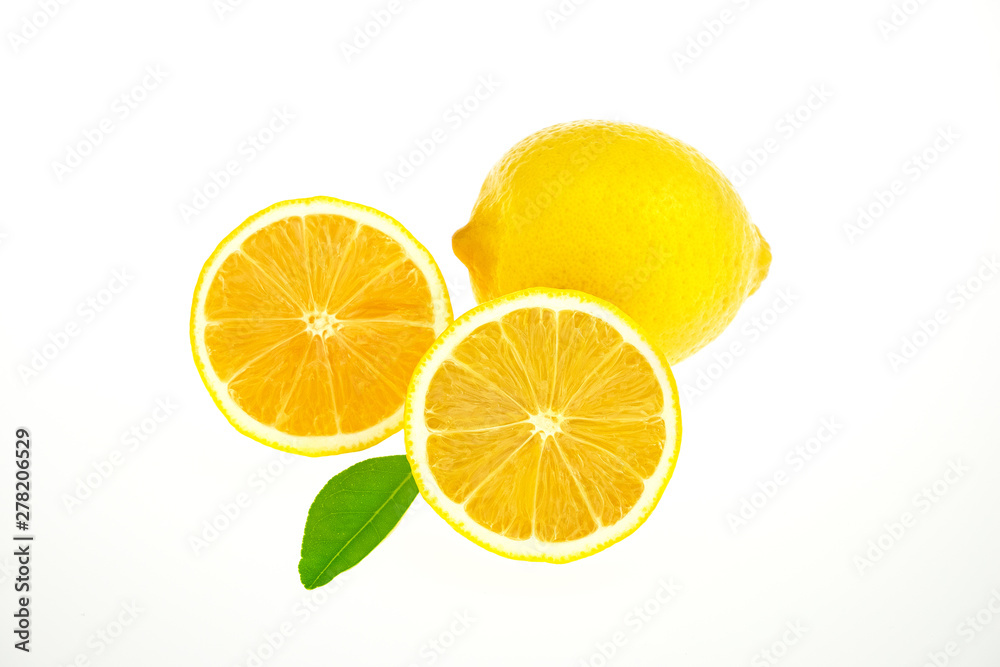 Lemons isolated on white background