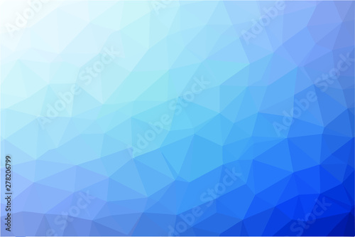 Blue gradient vector polygonal mosaic texture background. 