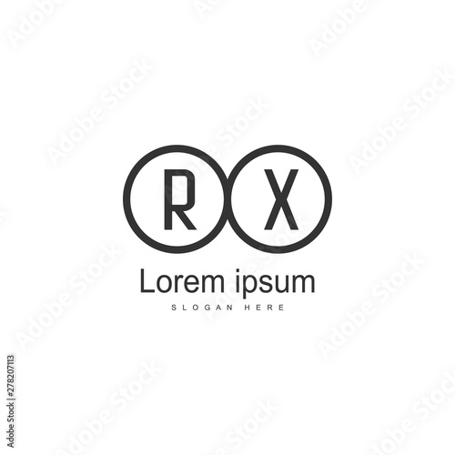 Free Download Initial RX logo template with modern frame. Minimalist RX letter logo vector illustration - GFXLoad