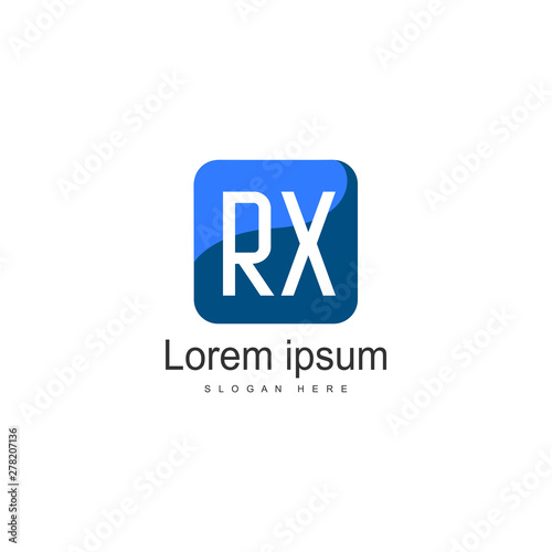 Free Download Initial RX logo template with modern frame. Minimalist RX letter logo vector illustration - GFXLoad