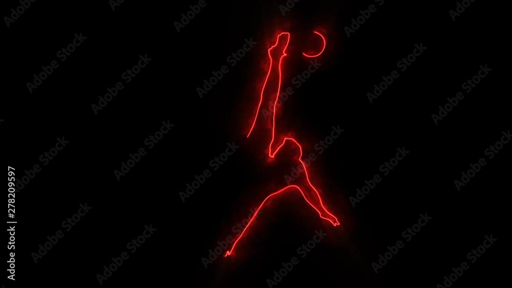 Red Soccer Player Animated Logo with Reveal Effect Red Soccer Player Animated Logo with Reveal Effect