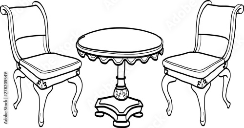 Table Chair Doodle