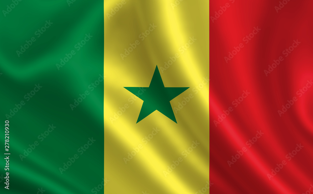 Image of the flag Senegal. Series Image of the flag Senegal. Series