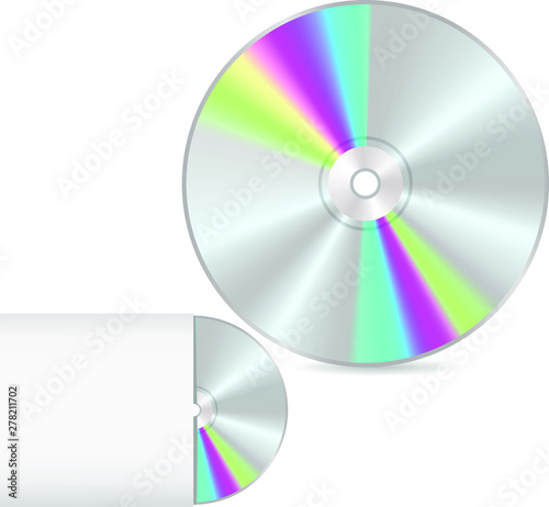 CD or DVD disk isolated vector image