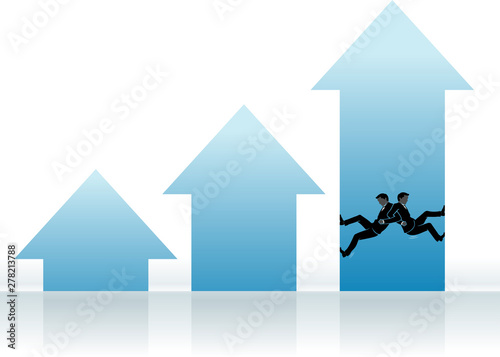 Teamwork Climbing Bar Graph