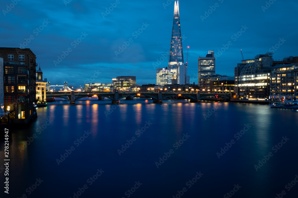 river thames with the shard view