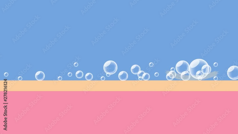 cleaning dead skin , scurf vector / soap bubble concept / graphic animation cleaning dead skin , scurf vector / soap bubble concept / graphic animation