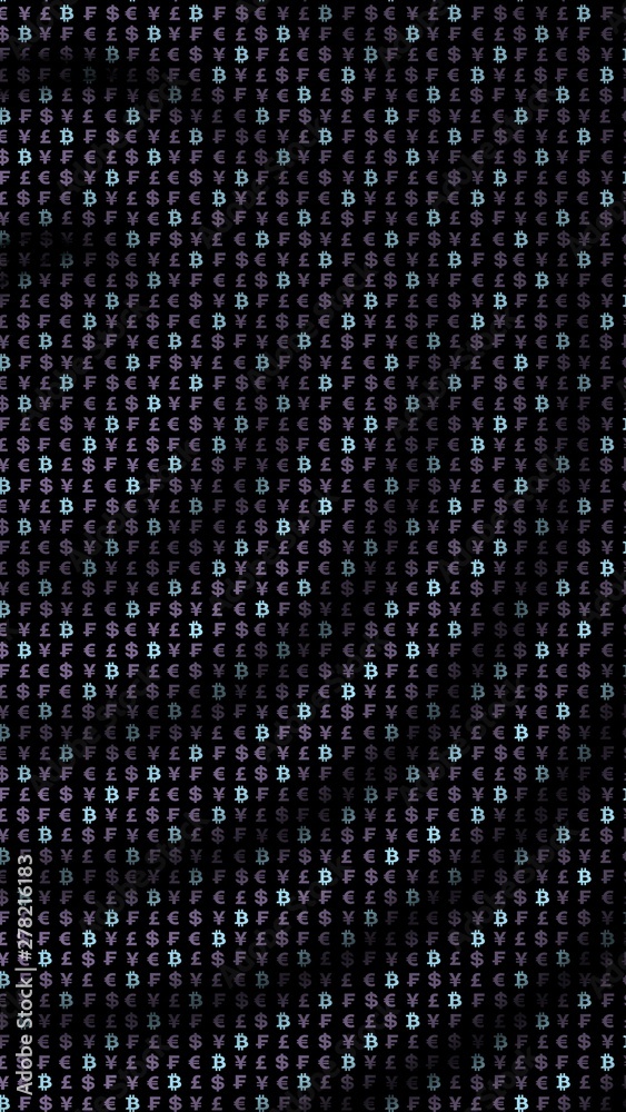 Bitcoin background. crypto currency 3D illustration. Digital currency symbol. Business concept. Mining, development, trade of crypto