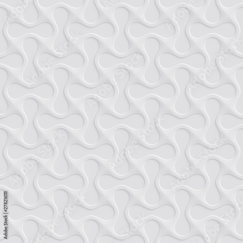 Dipole pattern. Abstract Seamless geometric white pattern oblate circle background, 3d rendering