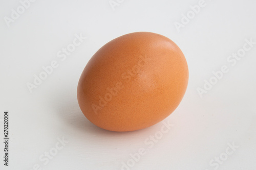 Chicken eggs for cooking. White and brown eggs.