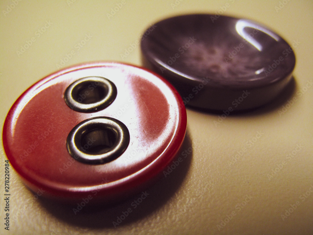 Cute red and purple buttons
