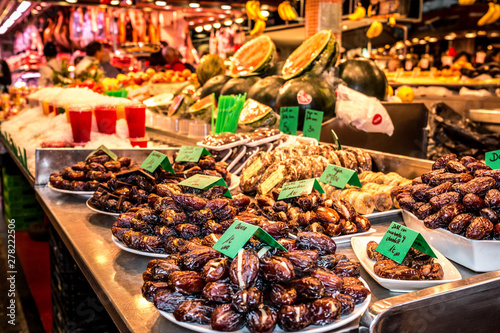 La Boqueria Barcelona Market on rambla street