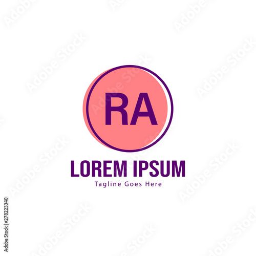 Free Download Initial RA logo template with modern frame. Minimalist RA letter logo vector illustration - GFXLoad