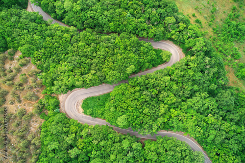 Road serpentine in mountain.