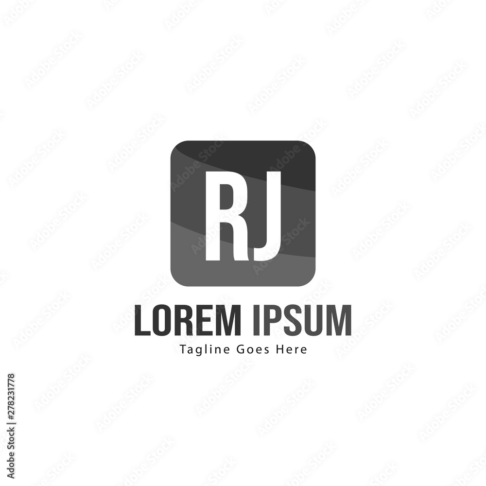 Initial RJ logo template with modern frame. Minimalist RJ letter logo vector illustration Initial RJ logo template with modern frame. Minimalist RJ letter logo vector illustration