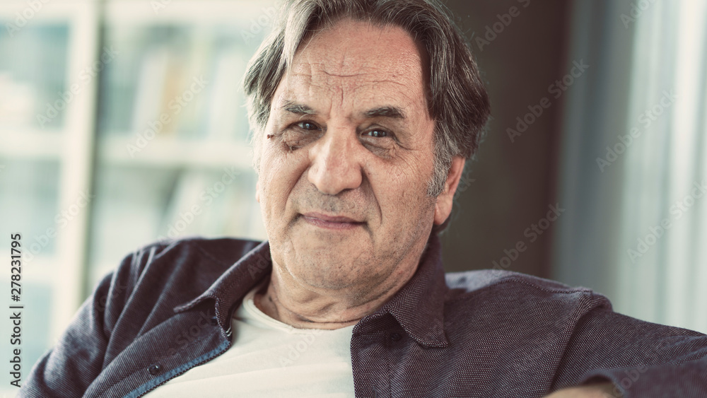 Portrait of senior man at home Portrait of senior man at home