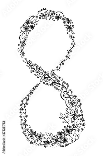 Infinity sign. Abstract element. Vector illustration.