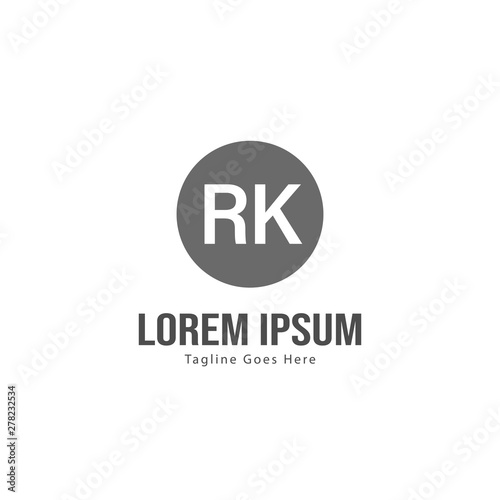 Free Download Initial RK logo template with modern frame. Minimalist RK letter logo vector illustration - GFXLoad