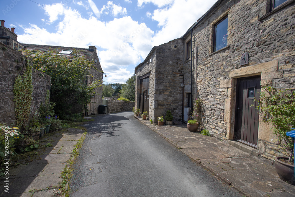 Stone houses in Yorkshire dales village