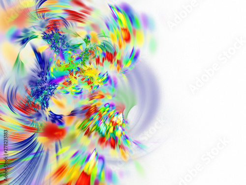 rainbow abstract fractal background 3d rendering illustration