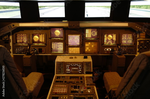 Shuttle interior dials center console simulator