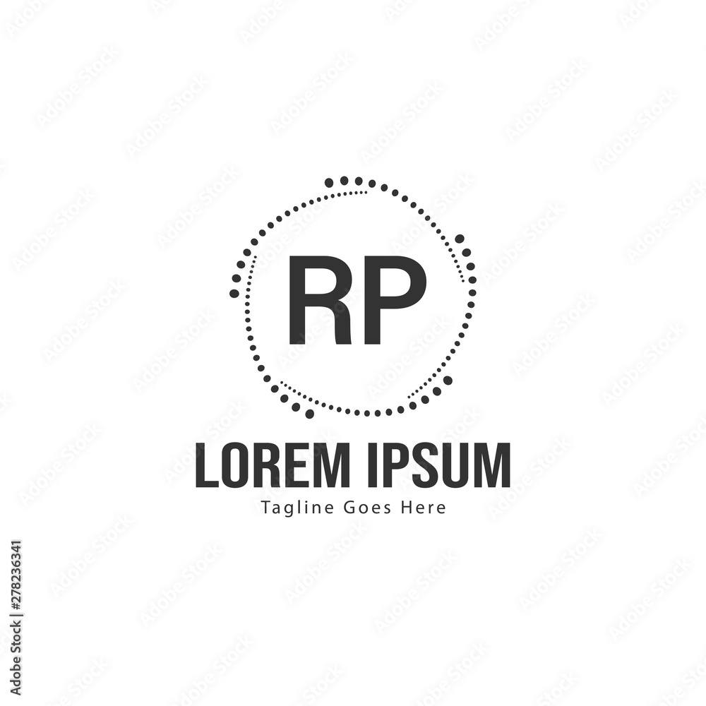 Initial RP logo template with modern frame. Minimalist RP letter logo vector illustration Initial RP logo template with modern frame. Minimalist RP letter logo vector illustration