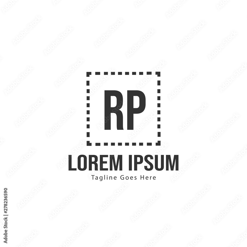 Initial RP logo template with modern frame. Minimalist RP letter logo vector illustration Initial RP logo template with modern frame. Minimalist RP letter logo vector illustration