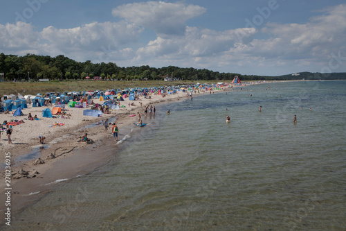 City of Gohren.Beach and coast  at The Island of Rugen. Mecklenburg Vorpommern © A