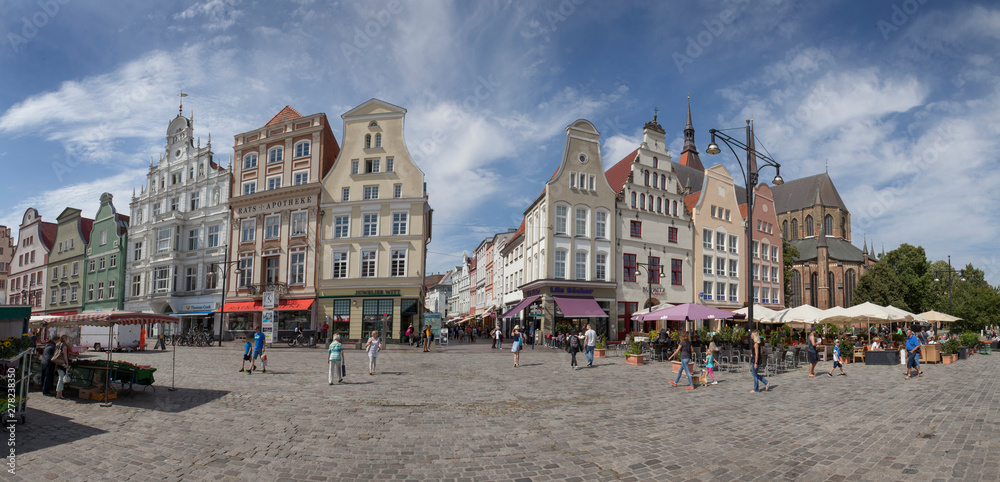 City of Rostock Panorama Marketplace