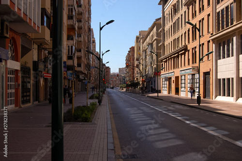 Walk through the center of Malaga, Spain