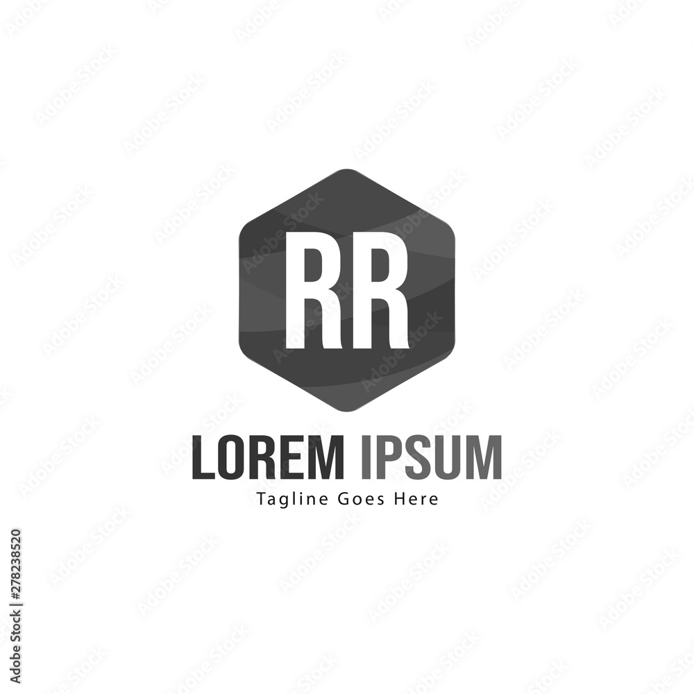 Initial RR logo template with modern frame. Minimalist RR letter logo vector illustration Initial RR logo template with modern frame. Minimalist RR letter logo vector illustration