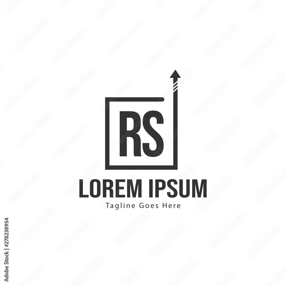 Initial RS logo template with modern frame. Minimalist RS letter logo vector illustration Initial RS logo template with modern frame. Minimalist RS letter logo vector illustration