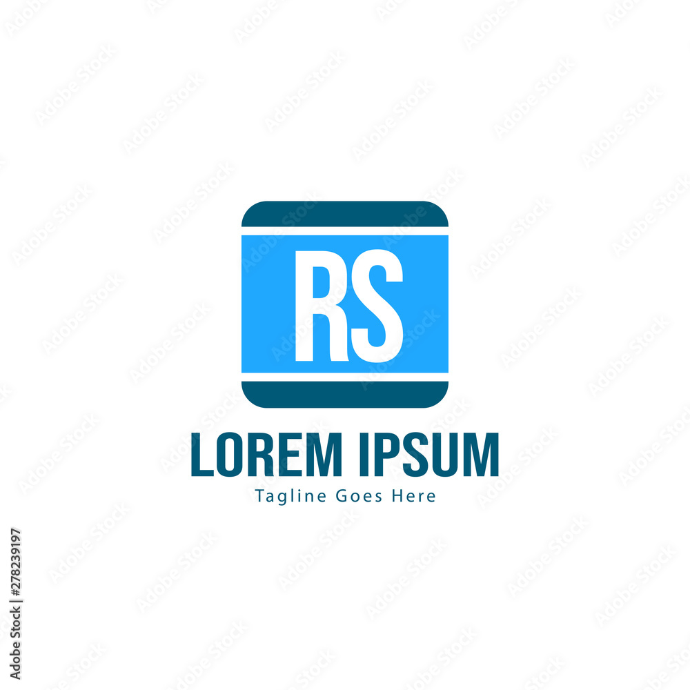 Initial RS logo template with modern frame. Minimalist RS letter logo vector illustration Initial RS logo template with modern frame. Minimalist RS letter logo vector illustration