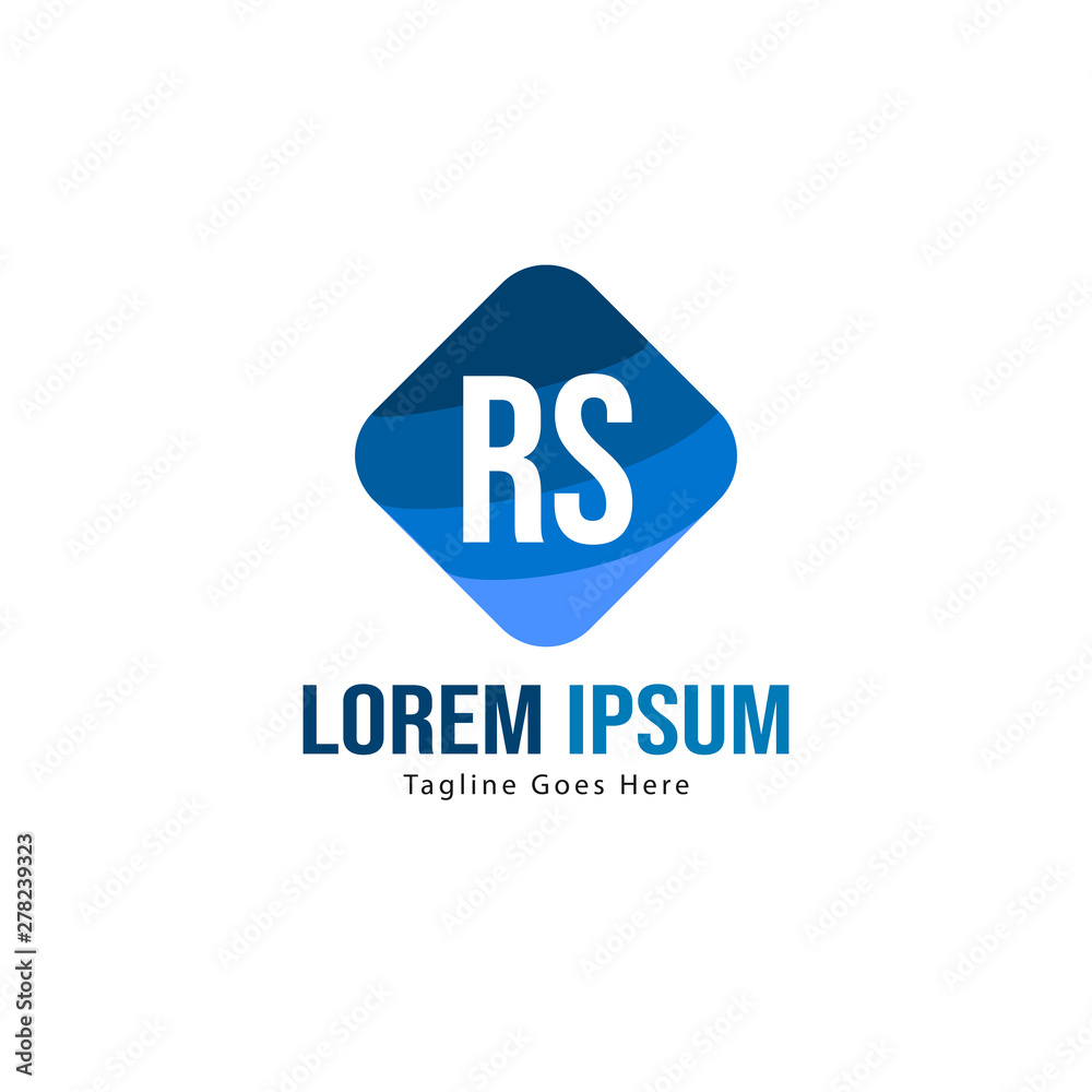Initial RS logo template with modern frame. Minimalist RS letter logo vector illustration Initial RS logo template with modern frame. Minimalist RS letter logo vector illustration
