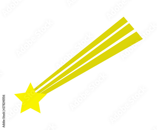 falling star  on white background