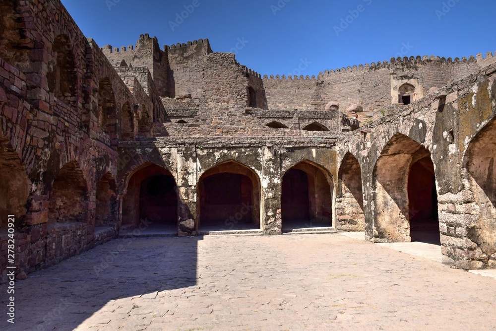 The Golconda Fort in Hyderabad is an ancient seat of the royal rulers of Hyderabad