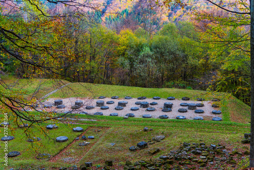 Sarmisegetusa Regia ruins in autumn , Romania photo