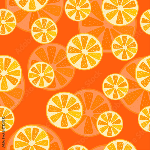 fruit pattern with ripe orange citrus