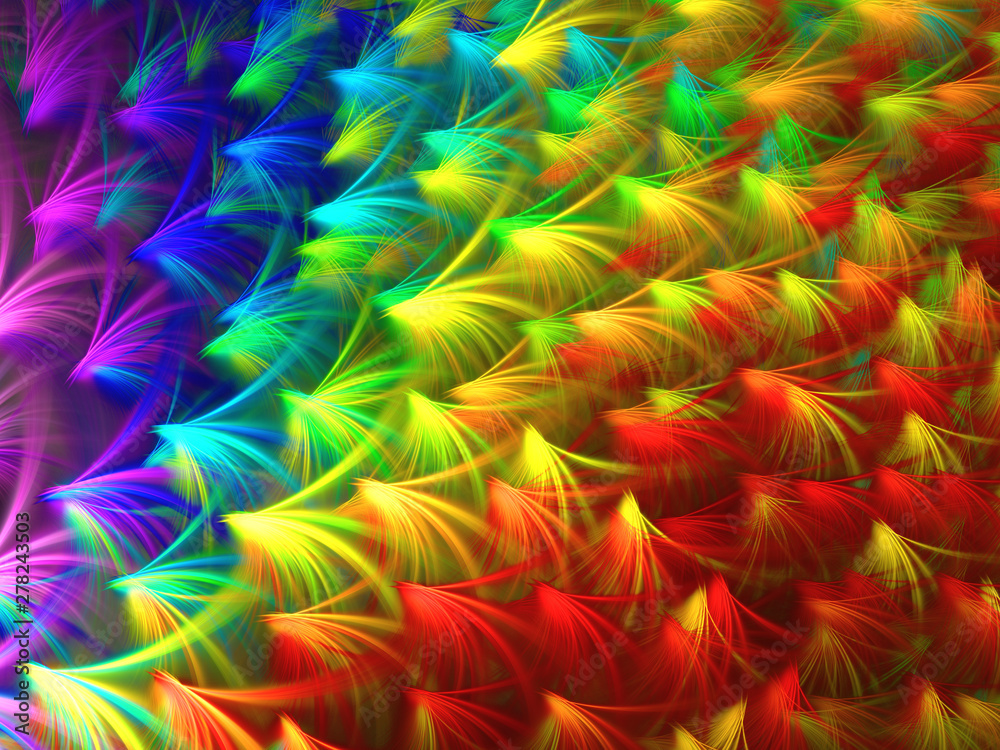 rainbow abstract fractal background 3d rendering illustration rainbow abstract fractal background 3d rendering illustration