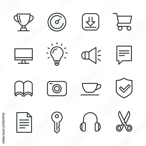 Social Media - Line Icon Set