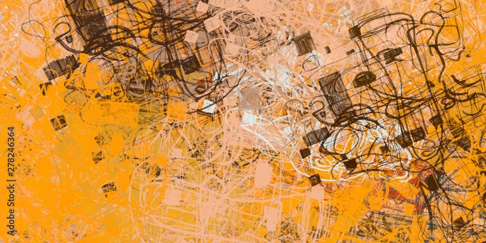 Fototapeta premium Painterly mix. Backdrop material. Colorful pattern. Modern art. Canvas surface. Oil painting. Color texture. Wide brush. Abstract. Handmade background. 2d illustration.