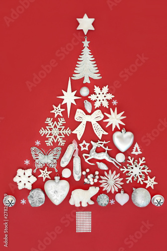 Abstract Christmas tree dec...
