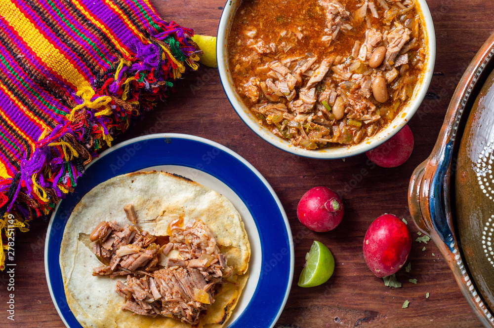 Authentic Mexican birria stew, a traditional food from the state Authentic Mexican birria stew, a traditional food from the state