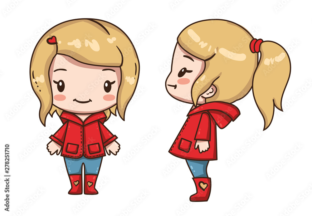 4+ Thousand Cute Cartoon Girl Side View Royalty-Free Images, Stock Photos &  Pictures