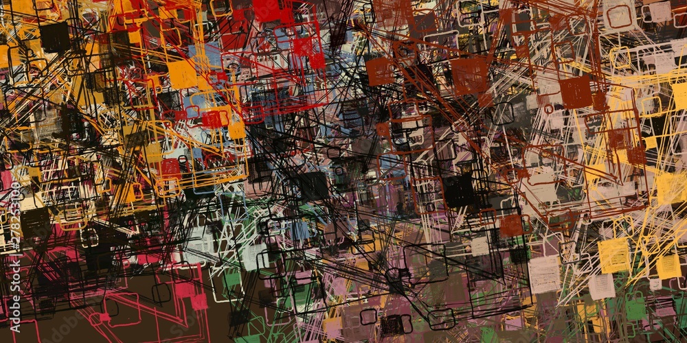 Fototapeta premium Canvas surface. Wall painting. Painterly mix. Wide brush. Color texture. Oil painting. Colorful pattern. Handmade background. Modern art. 2d illustration. Backdrop material. 