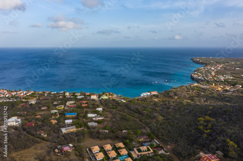 Aerial view over area Westpunt - Curaçao/Caribbean /Dutch Antilles