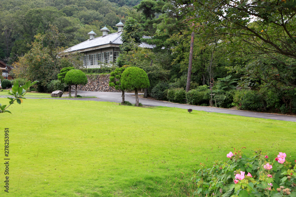 Naklejka premium Nagoya, Japan - September 14: Meiji-mura open air architectural museum preserves historic buildings between 1867-1989 On September 14, 2014 Nagoya, Japan.