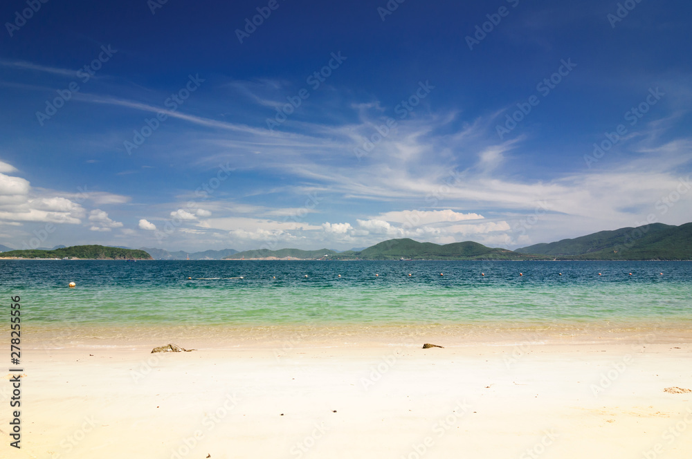 Sandy beach on Islands in the South China sea.